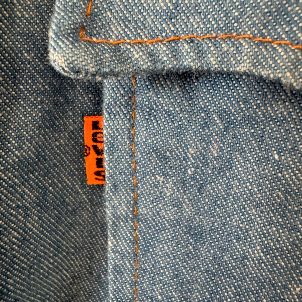 Levi’s Vintage 70s Denim Western Shirt Embroidered Bird Rainbow size Medium - Picture 7 of 9